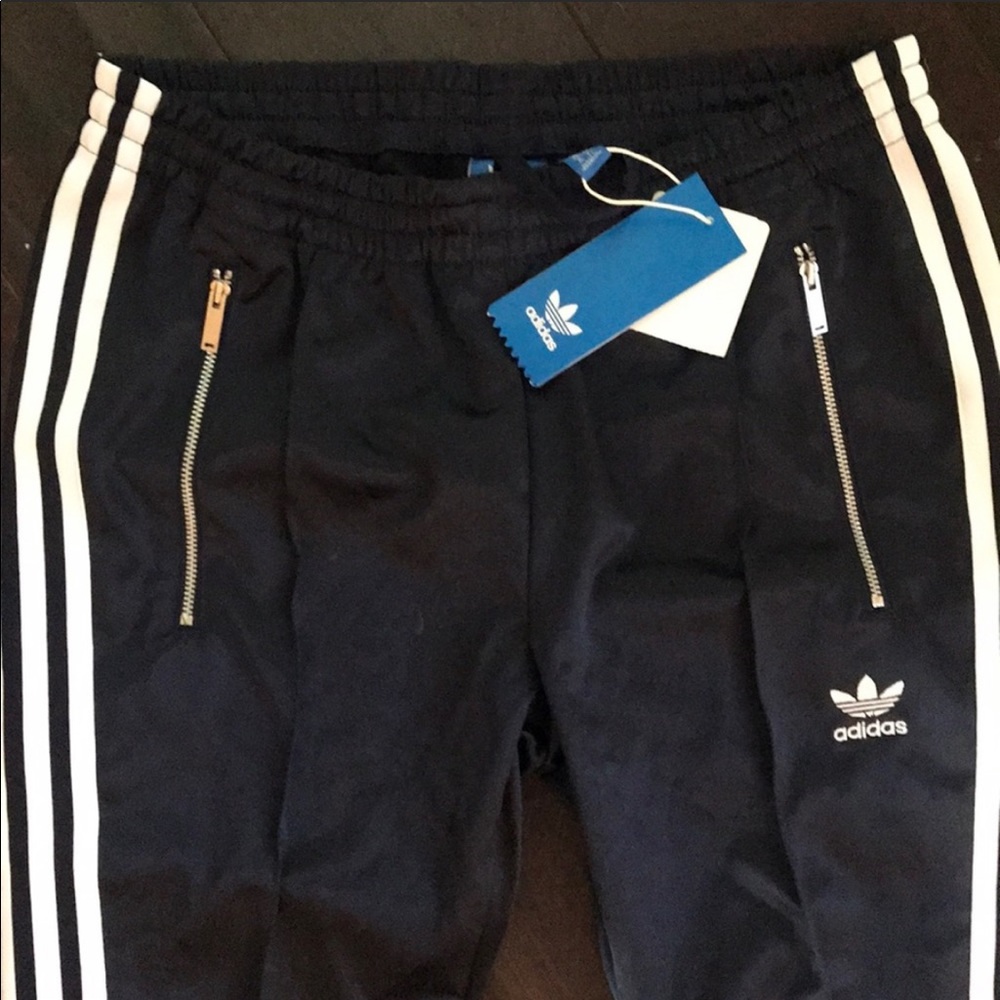 Adidas silky navy cigarette pant